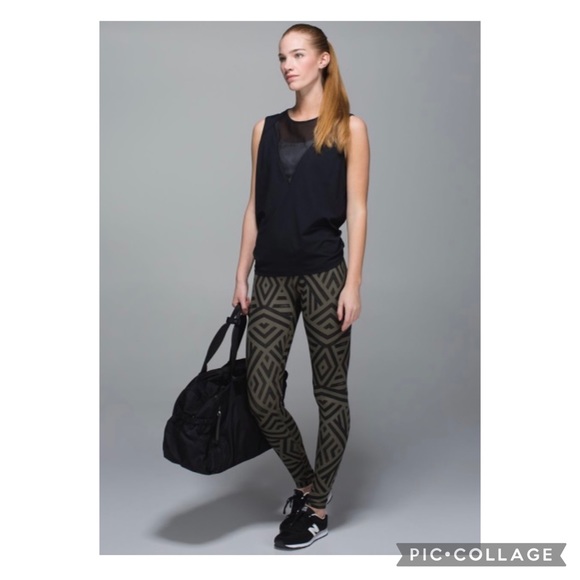 Lululemon Chevron Shuffle Fatigue Green Black 6 - Picture 4 of 15